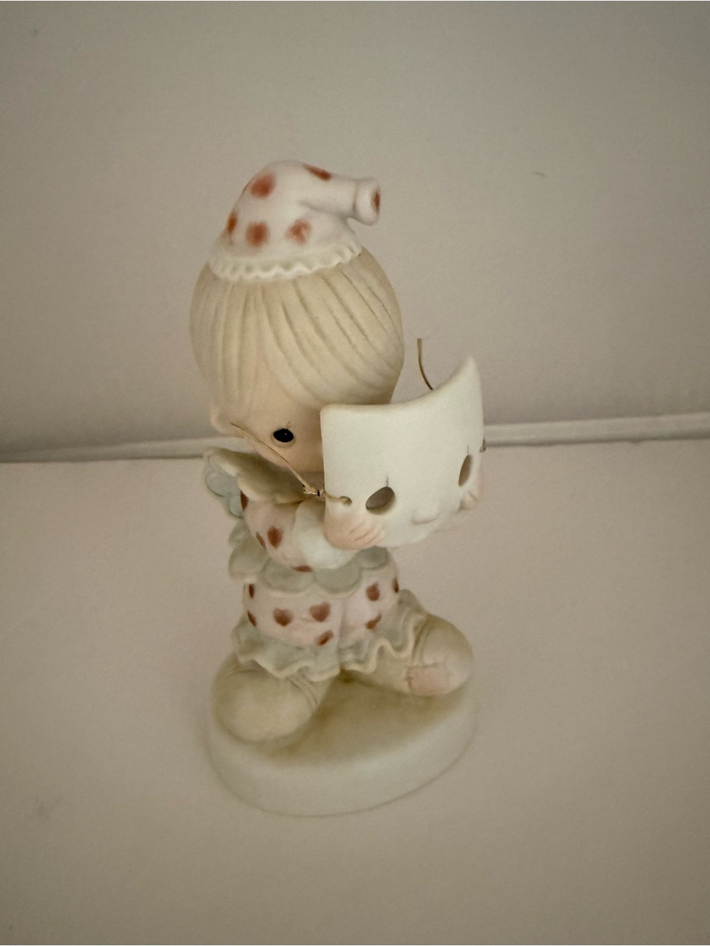 Vintage 1981 Precious Moments Enesco Child Figurine with Mask #9